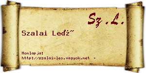 Szalai Leó névjegykártya