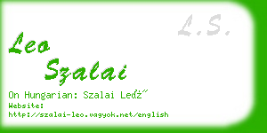 leo szalai business card